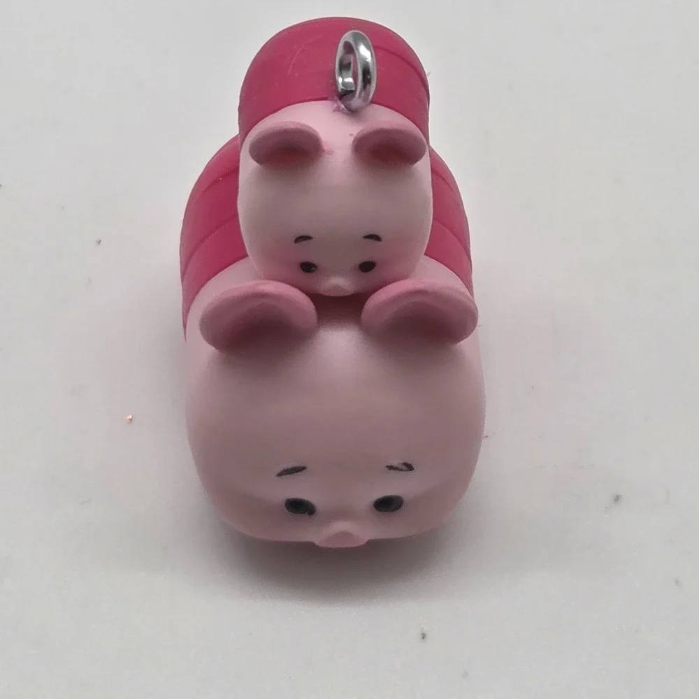 VTG Disney Tsum Tsum Piglet Keychain Bag Charm Backpack Tag‎ PVC